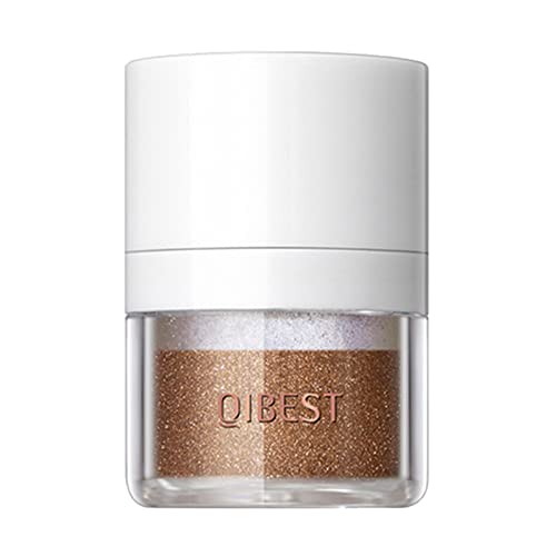 Baogao Paillettes de Corps de Maquillage - Poudre illuminatrice Haute Brillance avec Film Anti-Fuite,Poudre éclairante de Brillant de Visage cosmétique de Scintillement de Corps portatif pour Noël Cover