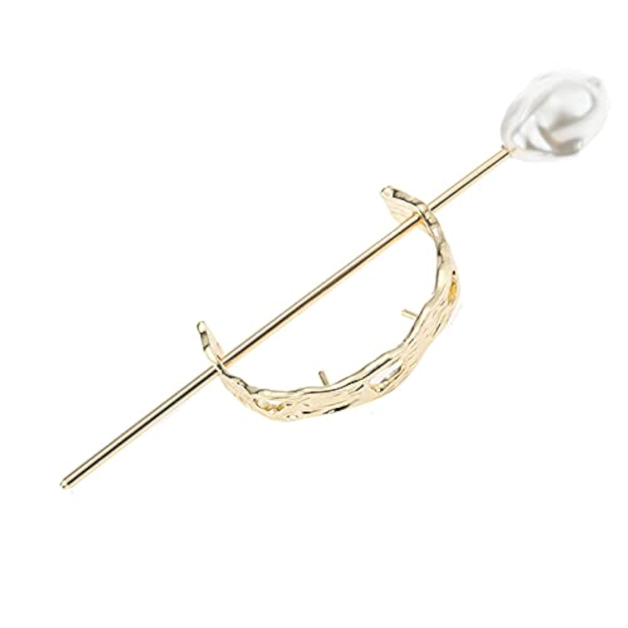 Vintage Faux Pearl Ponytail Cuff Pin Set, Alloy