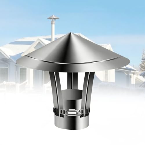 Chapeau de cheminée durable et robuste en acier inoxydable 304 avec dessus conique anti-pluie