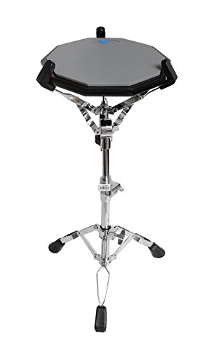 Tromme Drum Practice Pad & Carrying Case - 12 Inches - Silicone - Wooden Base With Real Drum Feel - Practice Quietly - Sticks And Stand Not Included (Gray) #TOP5