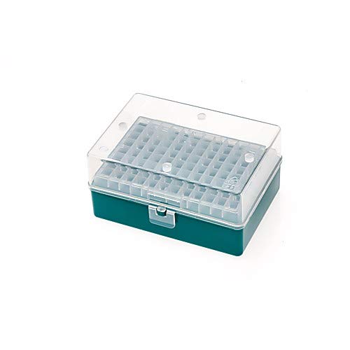 Labcon 1141N04PK, 3040-500-000-9 96 Place PCR Tube Storage Rack with Clear Lid, Autoclavable, Pack of 10