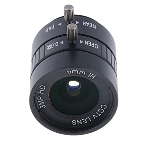 Generic Obiettivo a Focale Fissa 3MP 1/2 '' 6mm F / 1.2 con Messa a Fuoco Fissa Mount per