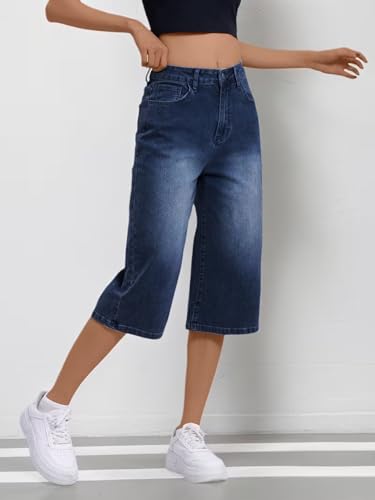 Image of Nifty Women's Denim Stretchable Baggy Fit Capris