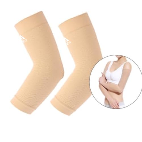 Image of Cotton Elbow Support, Pain Relief Belt for Elbow Joint Pain, Sport Injuries, Tennis Elbow, Joint Sprain for Men & Women for Gym, Sleeves For All Type Of Pain Relief (Beige)
