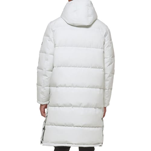 Image of DKNY Arctic Cloth Hooded Extra Long Parka Jacket