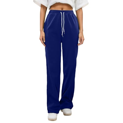 Girls Baggy Cargo Sweatpants Straight Wide Leg Open Bottom Drawstring Elastic Waist Workout Athletic Joggers Track Pants2