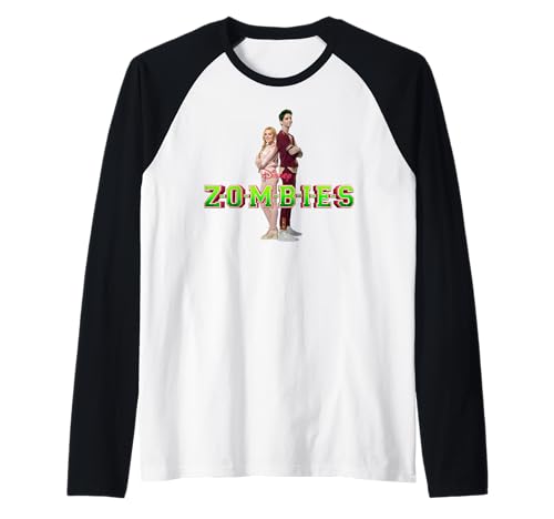 T-shirt baseball Zombies Disney manches raglan contrastées imprimé Zed et Addison