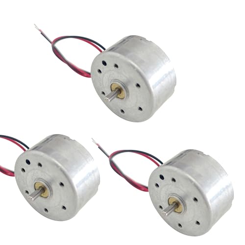 bociloy 3Pcs 5V 6000RPM DC Motor Mini Electric Motor with Wire for DIY Toys Model, Science Experiments