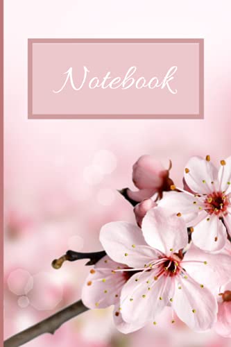 Cherry Blossom Notebook: Cute pink Cherry Blossom Design Cover Notebook for Her