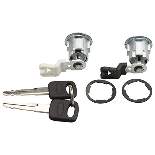 RLB-HILON Door Lock Cylinder Set Compatible with Ford E150 E250 E350 Econoline Van F150 F250 F350 Explorer Ranger Front Driver & Passenger Side Door Lock Kit