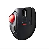 ELECOM Bluetooth Thumb-Operated Compact-Size Trackball Mouse 5-Button Function Smooth Tracking, Less-Noise Precision Optical Gaming Sensor with Semi-Hard Case (M-MT1BRSBK)