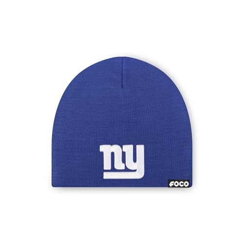 FOCO New York Giants NFL Basic Primary Logo Skull Beanie - Royal