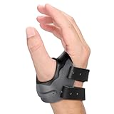 Velpeau CMC Thumb Brace for Osteoarthritis - with Shape-memory Restriction Splint, CMC Joint Stabilizer, Basal Thumb Arthritis Pain Relief and Support for Women and Men (Black, Right Hand, Medium)