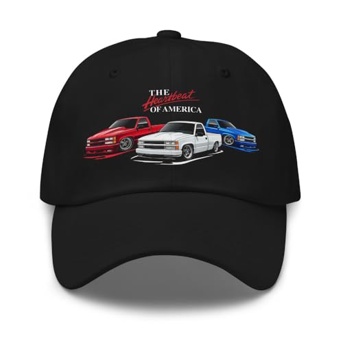 Retro Chevy OBS Dad Hat - The Heartbeat of America Pickup Design Black