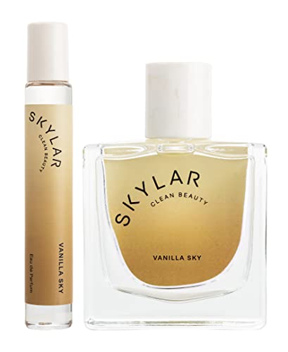 Skylar Vanilla Sky Eau De Perfume Set, 1.7Oz + 0.33Oz Rollerball - Hypoallergenic & Clean Perfume For Women & Men - Gourmand Perfume With Notes Of Cappuccino, Vanilla & Caramelized Cedar #TOP10