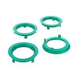ACHTUNG! LST 4x Zentrier Ringe türkis für Alufelgen Radnabe Ø 56,6 mm - Ø 70,1 mm