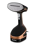 Tefal Access Steam+ Handheld Clothes Steamer, 1600W, 26 g/min Steam, No Ironing Board Needed, 2 Steam Levels, Sanitising Steam, Black & Rose Gold, DT8103