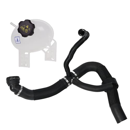 IRIEQU Engine Radiator Coolant Reservoir Expansion Tank and Coolant Outlet Hose Compatible with Jeep Renegade 2015-2021 Compass 2017-2022 Replaces 68380330AA 68380330AB 68249896AC 603-841 68289857AA