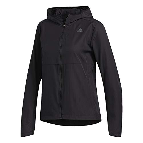 adidas womens Own The Run Hooded Wind Jacket Black Medium