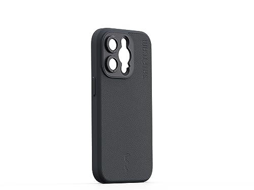 ShiftCam Étui pour appareil photo compatible avec iPhone 14 | Support d'objectif intégré | Étui magnétique | Prenez de superbes photos instantanément (cuir, anthracite, iPhone 14 Pro)
