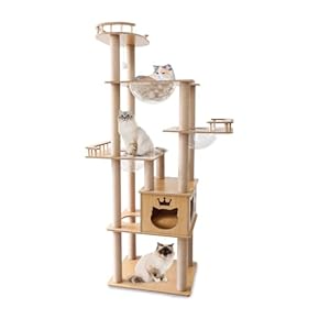 ❤極上の猫心地❣運動不足＆ストレスを楽しみながら一気に解消♪❤キャットタワー キャットタワー 木製 おしゃれ スリム 大型 猫 宇宙船 シンプル
