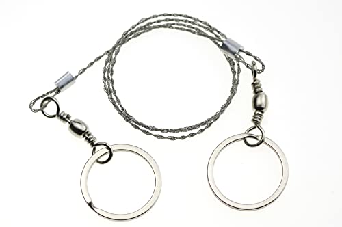 Drahtsäge / Notfall-Schneidewerkzeug, aus Stahl, Militärstil, mit Metallringen 1 pcs Cover