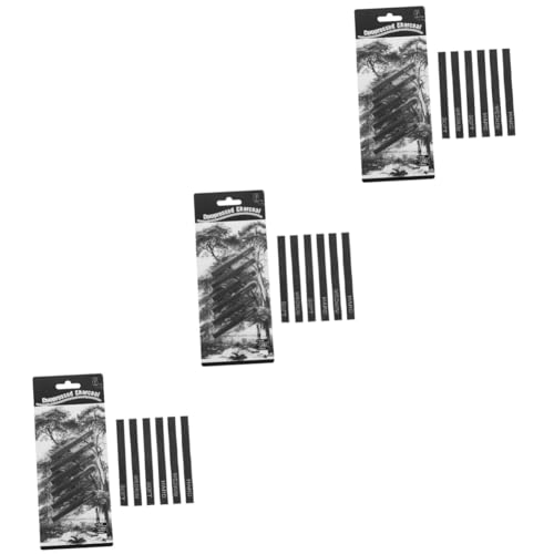 KONTONTY 3sets Graphite Sticks for Drawing Square Compressed Sketching Rods Supplies Kit 6pcs*3