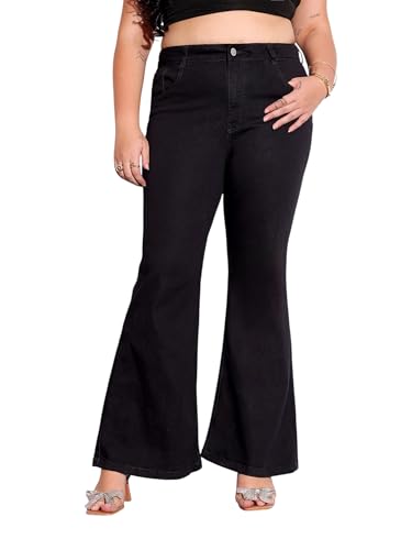 Image of Miss Chase A+ Women's Bootcut High Rise Regular Length Stretchable Denim Jeans
