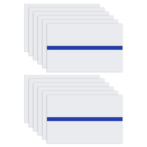 Image of M METERXITY 12-Pack Double Color Laser Engraving Blanks 7x11 Inch,1.3mm Thick ABS Plastic Sheet Engraved Material for Name Plate /Yard Signs /Laser Cutting /DIY Carving /Craft[White /Blue]