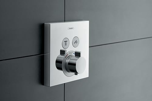 hansgrohe ShowerSelect Modern Thermostatic Shower Valve Trim with Temperature Control and Diverter in Chrome, 15763001 by hansgrohe - Image 2