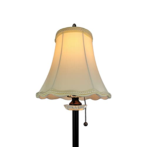 Image of Royal Designs, Inc. Scalloped Bell Designer Lamp Shade, DSO-83-12EG, 6.5 x 12 x 10.25, Eggshell