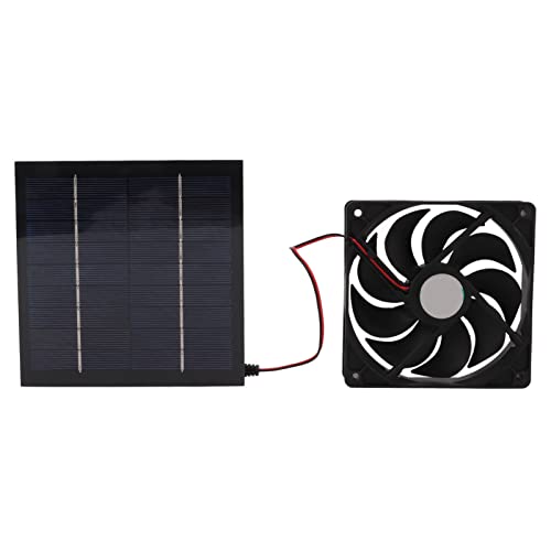 Akozon Solar Panel Fan Kit, 100W Mini Solar Panel Fan Solar Powered Roof Mount Attic Fan for RV, Yacht, Greenhouses, Pet Houses, Chicken House, Bathroom -  Akozonzcequng3ak9520