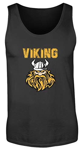 Débardeur Viking pour homme noir en taille S avec motif barbe