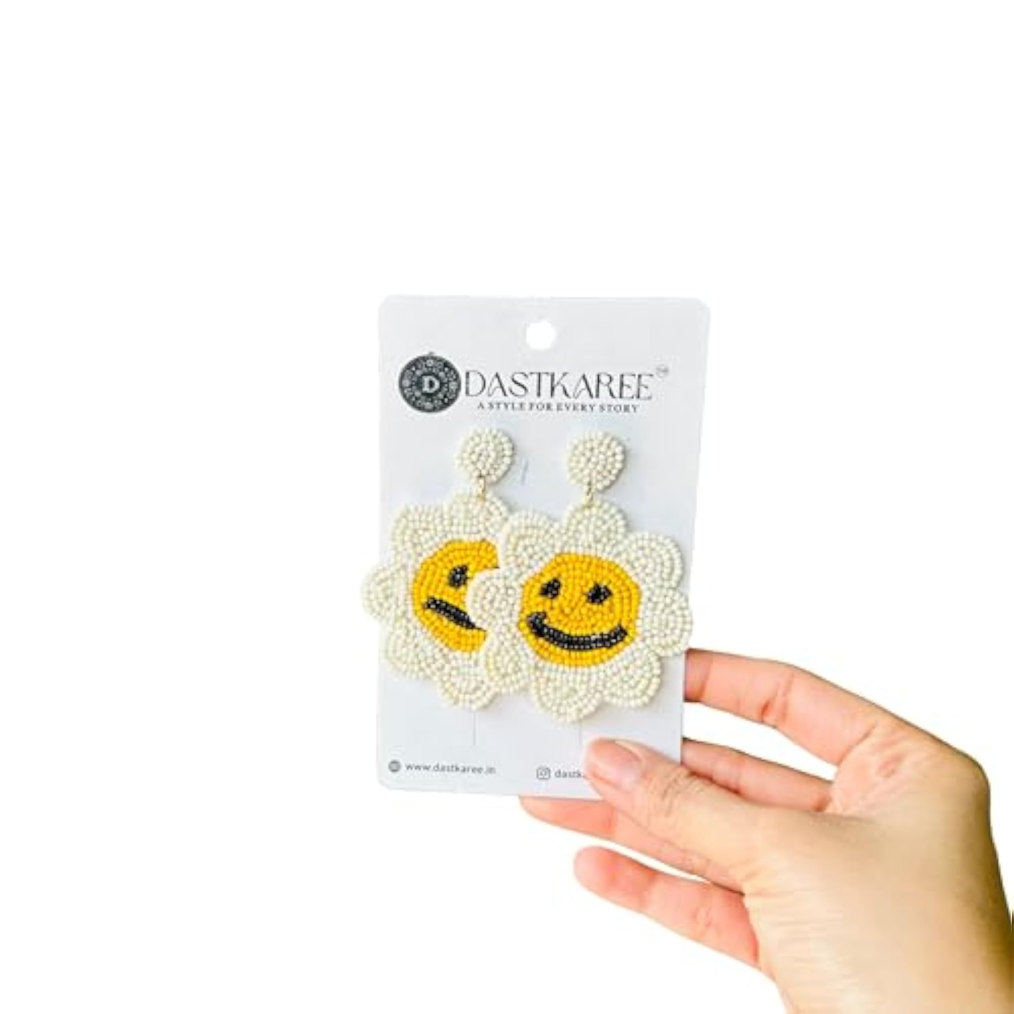 Keep Smiling Beaded Earring