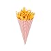 Conetek 10-Inch Eco-Friendly Finger Food Cones: Perfect for Appetizers - Food-Safe Paper Cone with Picnic Print Styling - Disposable and Recyclable - 100-CT - Restaurantware