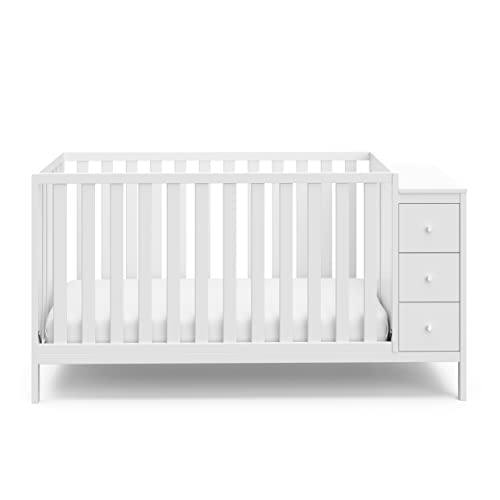 Storkcraft Malibu Customizable Convertible Crib (White) – Greenguard Gold Certified, Crib With Storage Drawers, Converts To Toddler Bed, Fits Standard Full-Size Crib Mattress #TOP5
