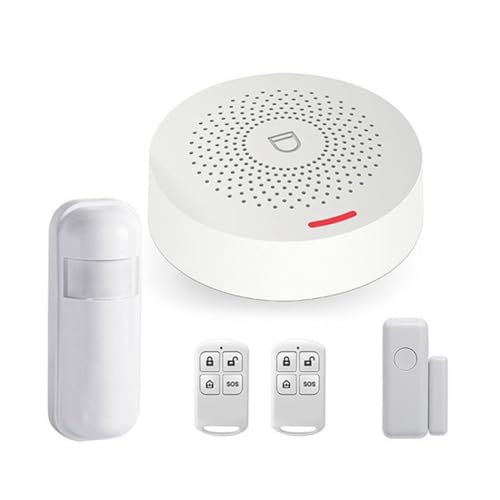 Giwnhvx di Sicurezza Domestica WiFi 433 MHz di Allarme Antifurto Wifi Tuya Smart Life Tastiera Funziona con Spina UE
