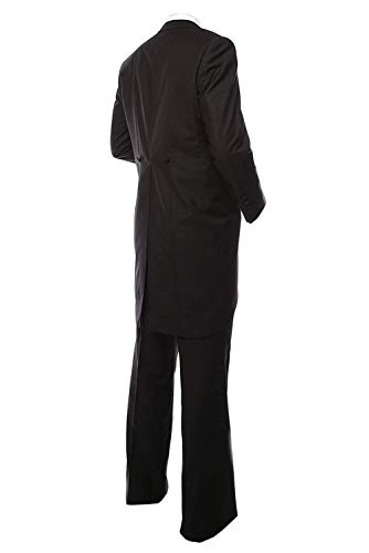 Wemaliyzd British Men's 2 Pieces Tuxedo Suits Swallowtail Jacket Skinny Pants3