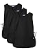 Sivvan Delantal Unisex (paquete de 3) - lazos ajustables, 2 bolsillos frontales - S87003 - Black - R