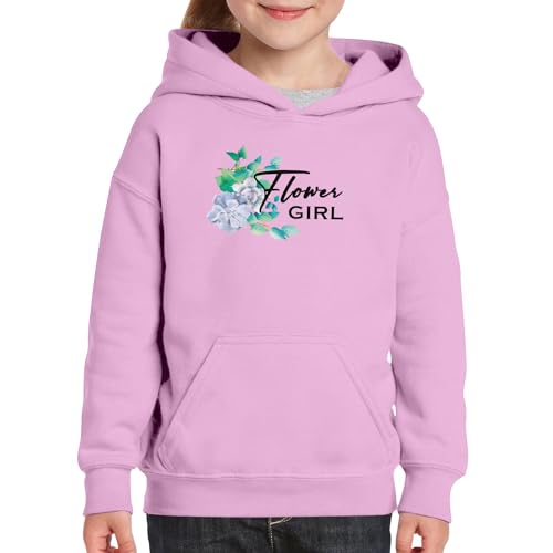Sweat Capuche Enfant Flower Girl Mariage Cérémonie Fleurs Bleues