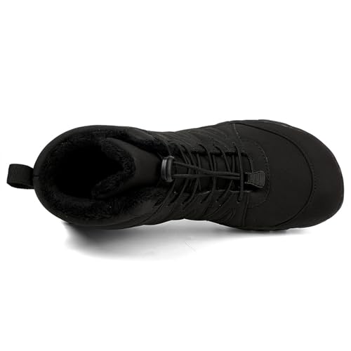 Image of Men's and Women's Barefoot Hiking Boots | Zero Drop Winter Snow Boots with Wide Toe Box | Slip-On Waterproof Ankle Booties | Minimalist Five-Finger Sneakers for Outdoor Hiking and Walking
