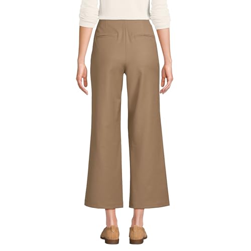 Lands' End Women's Bi Stretch High Rise Pintuck Wide Leg Crop Pants2