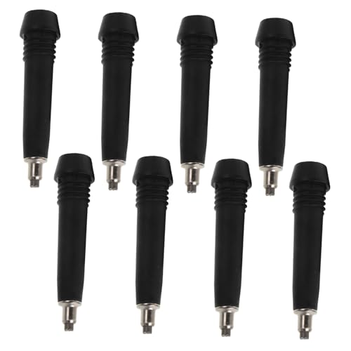 COLLBATH 8pcs Trekking Poles Crutch Tip Crutches Pads Tips for Cane Crutch Pads Cane Tip Non-Skid Hiking Poles Protectors Walking Pole Tips Replacement Cane Ends Carbon Tungsten Steel Black