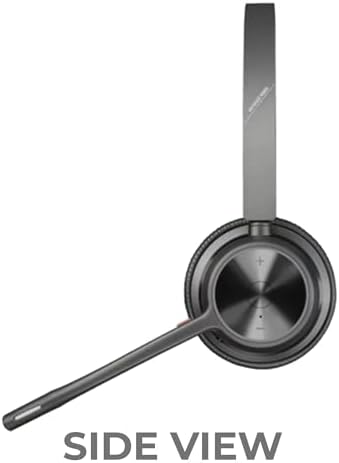 GTW Poly Voyager 4320 UC Wireless Bluetooth Duo Headset (USB-A) with Charge Stand - Deskphone, PC/Mac, Works with Zoom, RingCentral, 8x8, Vonage, Microfiber Included