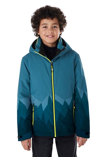 killtec Jungen Skijacke/Funktionsjacke mit Kapuze und Schneefang KSW 383 BYS SKI JCKT, ocean, 176, 42096-000
