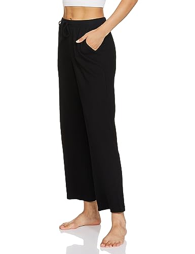 Image of Amazon Brand - Symbol Women's Ankle Length Cotton Blend Waffle Night Pants (Available in Plus Sizes)