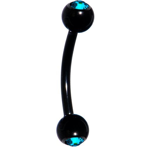 Body Candy Black Stainless Steel Ball Eyebrow Ring