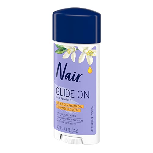 Nair Hair Remover Glides Away Max, Moroccan Argan Oil, for Bikini, Arms & Underarms, 3.3 Oz. by Nair