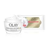 Olay Set aus Collagen Peptide24 Tagescreme, 50ml, Und Gratis Reinigungstüchern Für Normale Haut, 7 Tücher