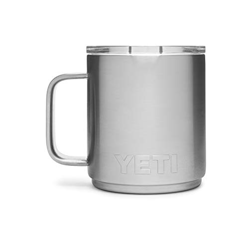 YETI Rambler 10 oz Stackable Mug, Vacuum Insulated, Stainless Steel with MagSlider Lid, Stainless